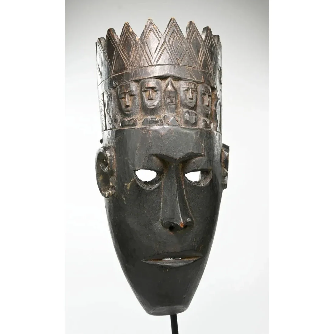 Nepal Dance Mask with Buddhist Crown - Image 3