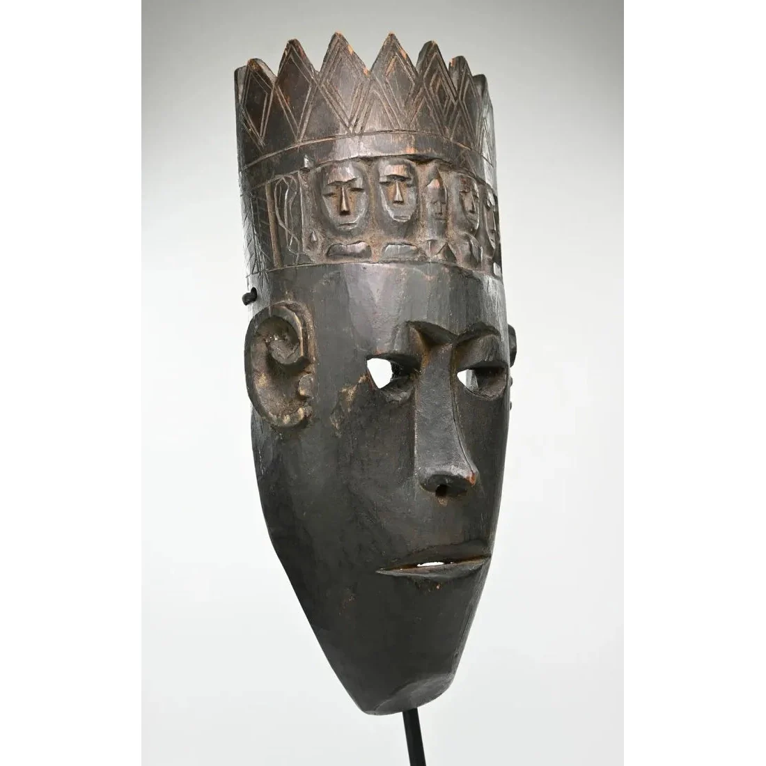 Nepal Dance Mask with Buddhist Crown - Image 4