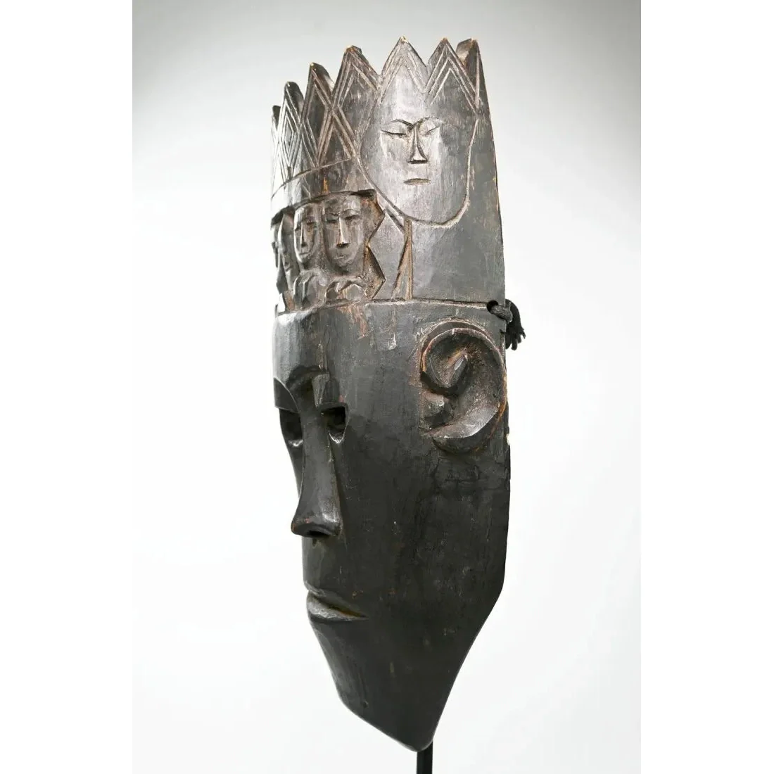 Nepal Dance Mask with Buddhist Crown - Image 6