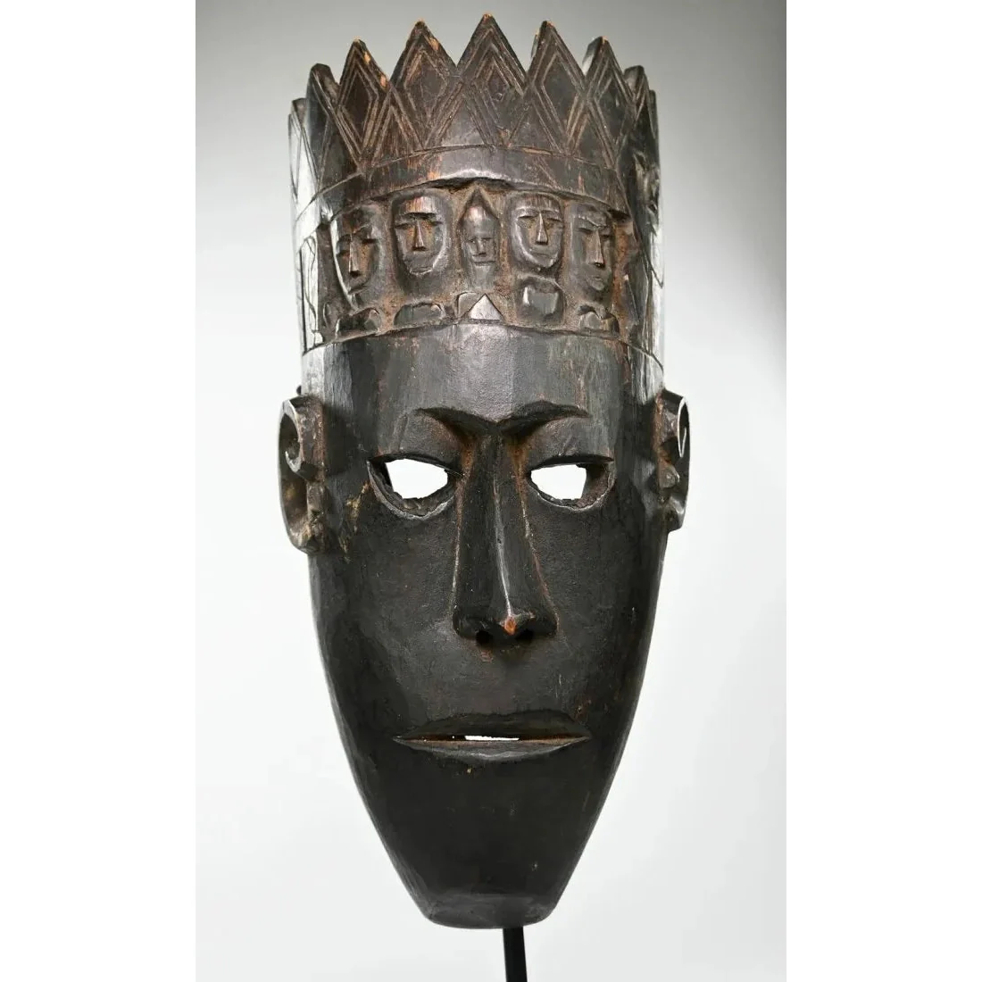 Nepal Dance Mask with Buddhist Crown - Image 7