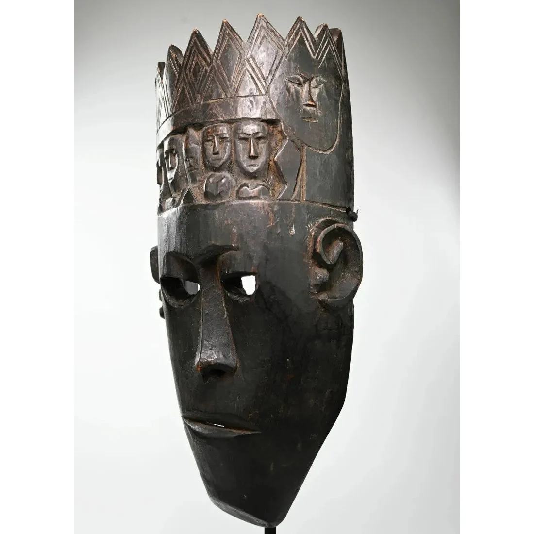 Nepal Dance Mask with Buddhist Crown - Image 8
