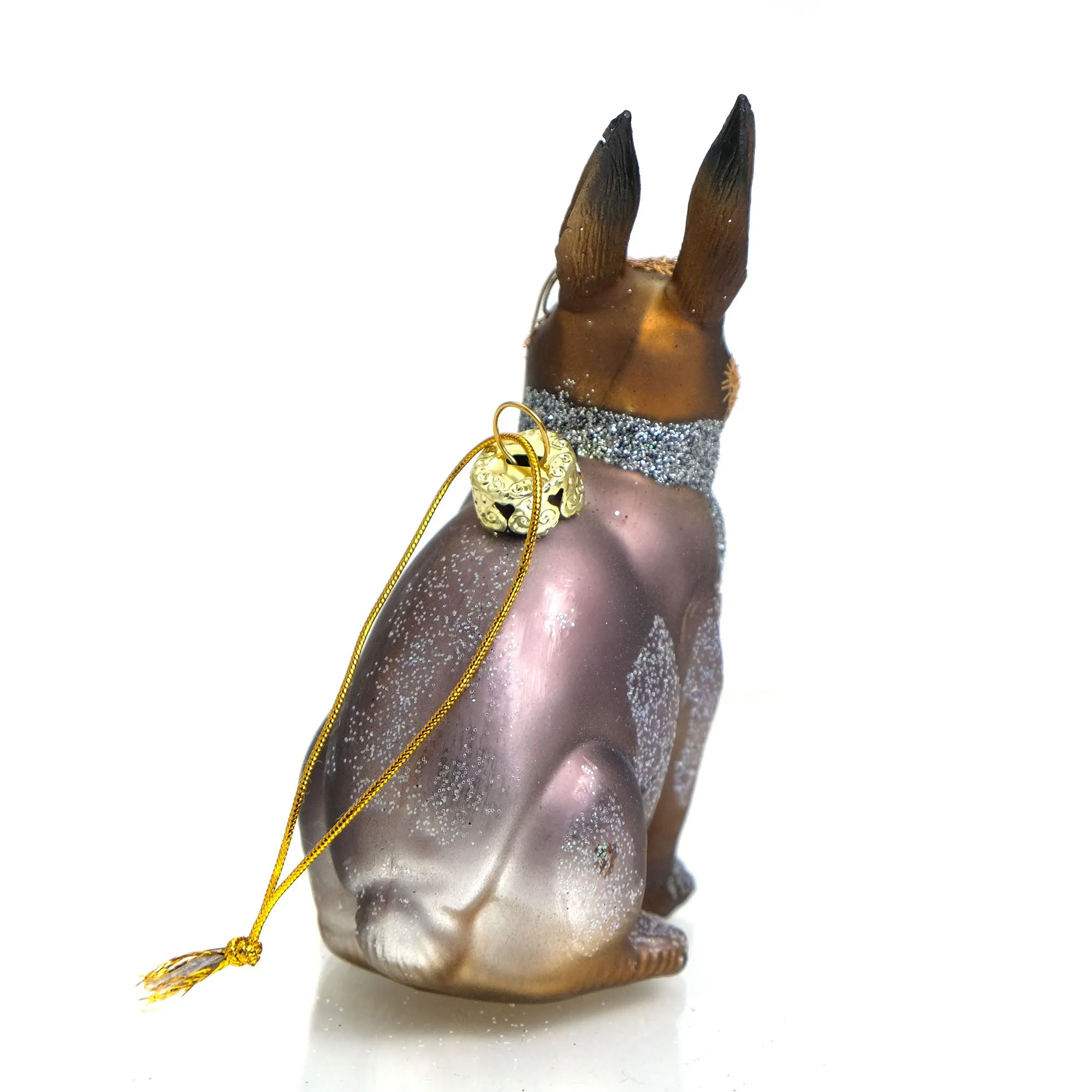 Dapper Hare Rabbit Glass Ornament - Image 3