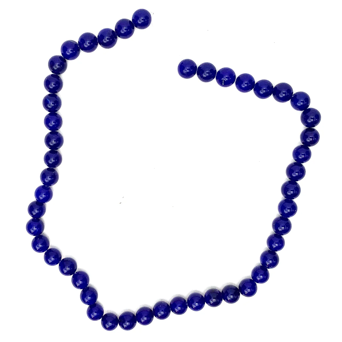Dark Blue Agate 8mm Smooth Rounds Bead Strand - Image 4