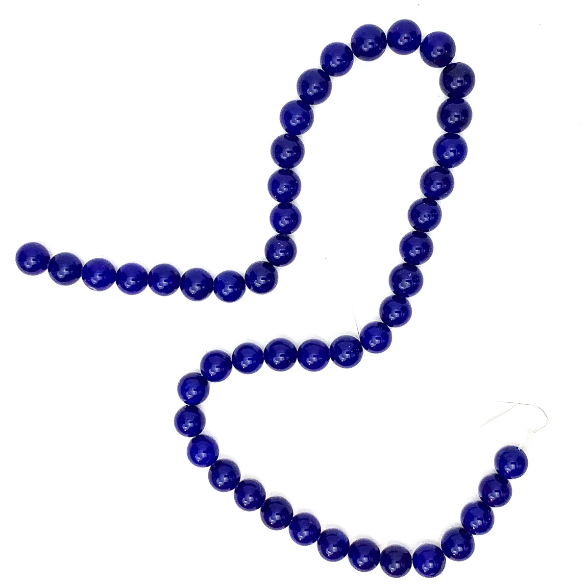 Dark Blue Agate 8mm Smooth Rounds Bead Strand - Image 5