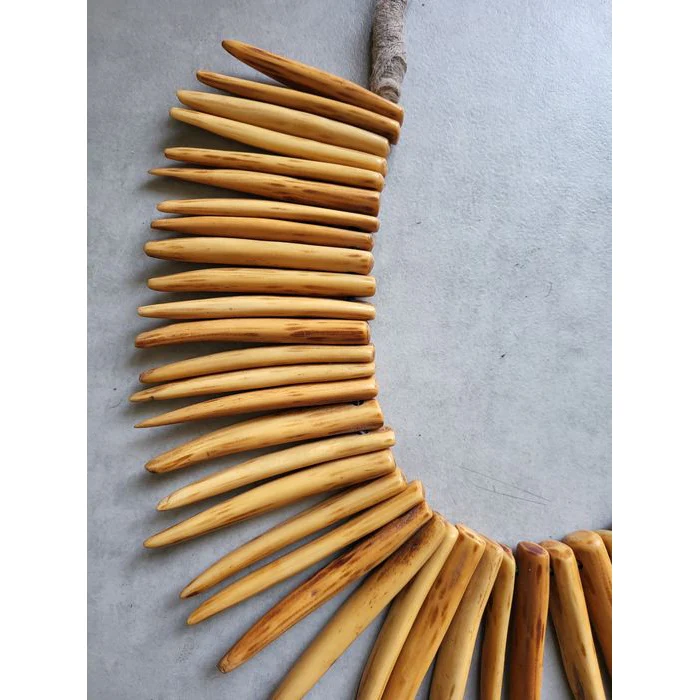 Dinka High Raking Necklace, South Sudan #87 - Image 2