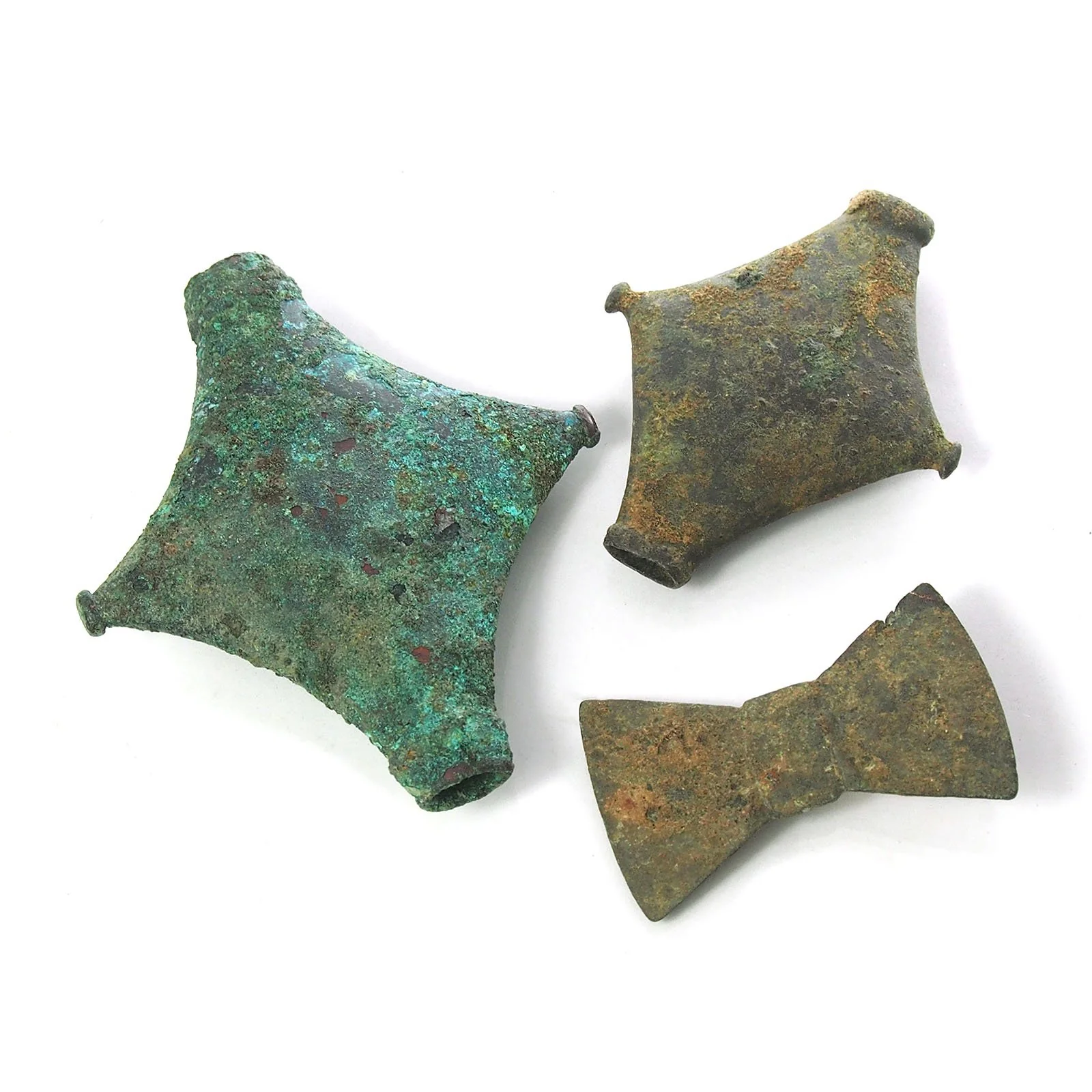 Djenne Bronze Prestige Beads 16th to 18th Century Large and Rare Lot of Three Beads - Image 3