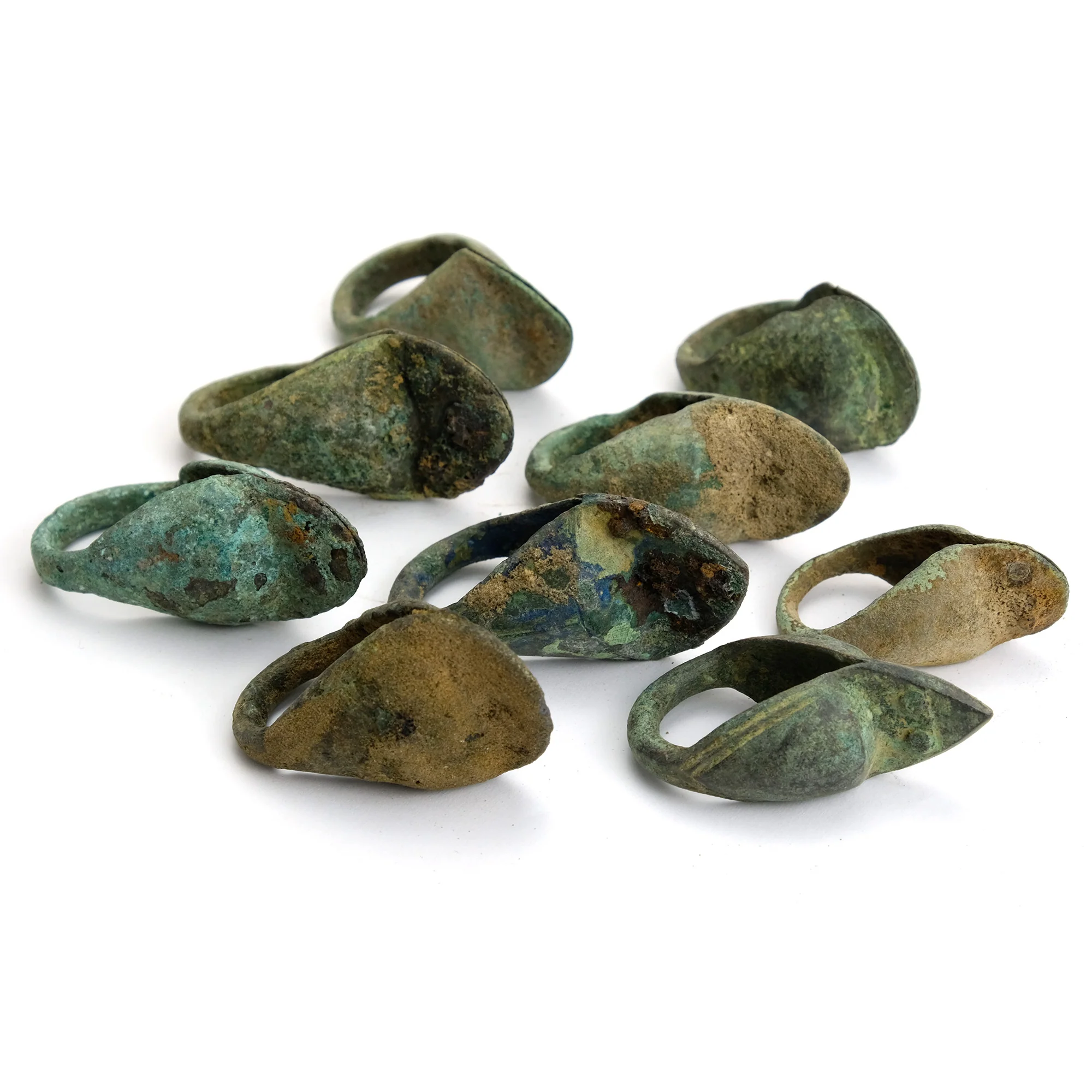 Djenne Bronze Rings Large Group of Nine Rings - Image 2