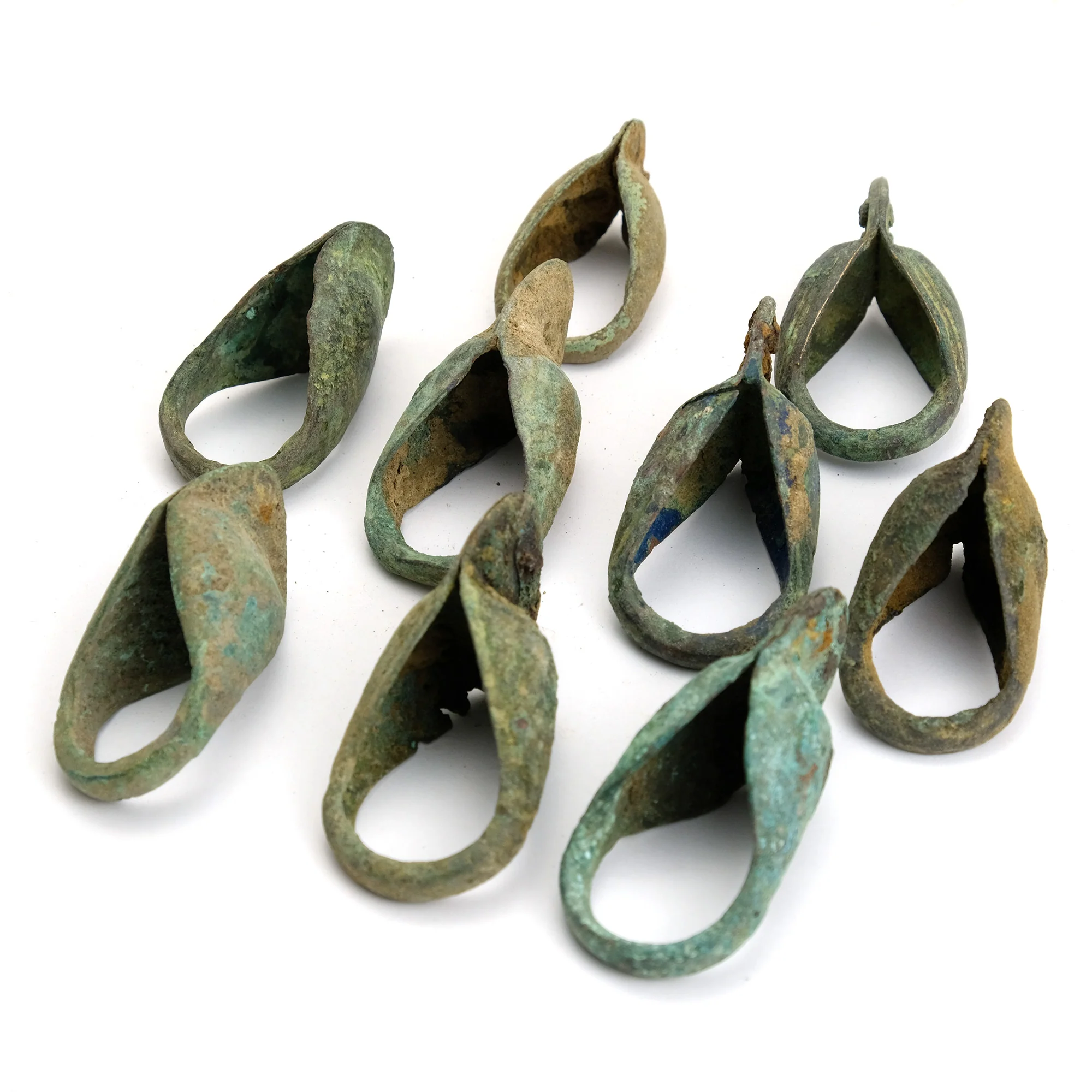 Djenne Bronze Rings Large Group of Nine Rings - Image 3
