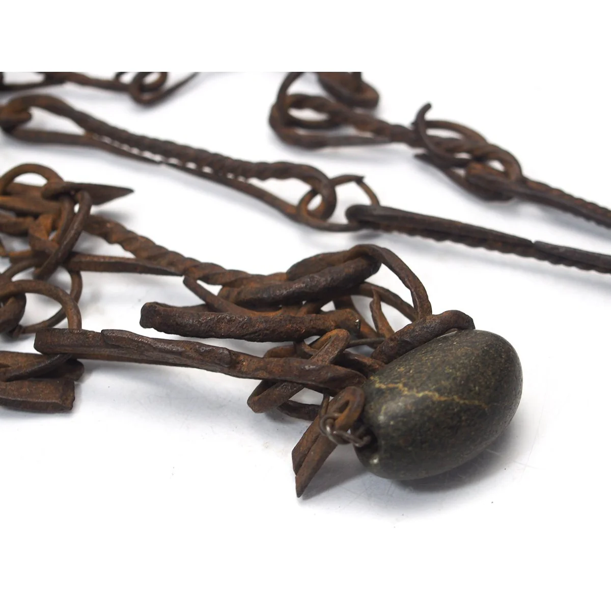 Dogon Blacksmith/ "Hogon" Antique Status Emblem Iron Necklaces E and F - Image 5