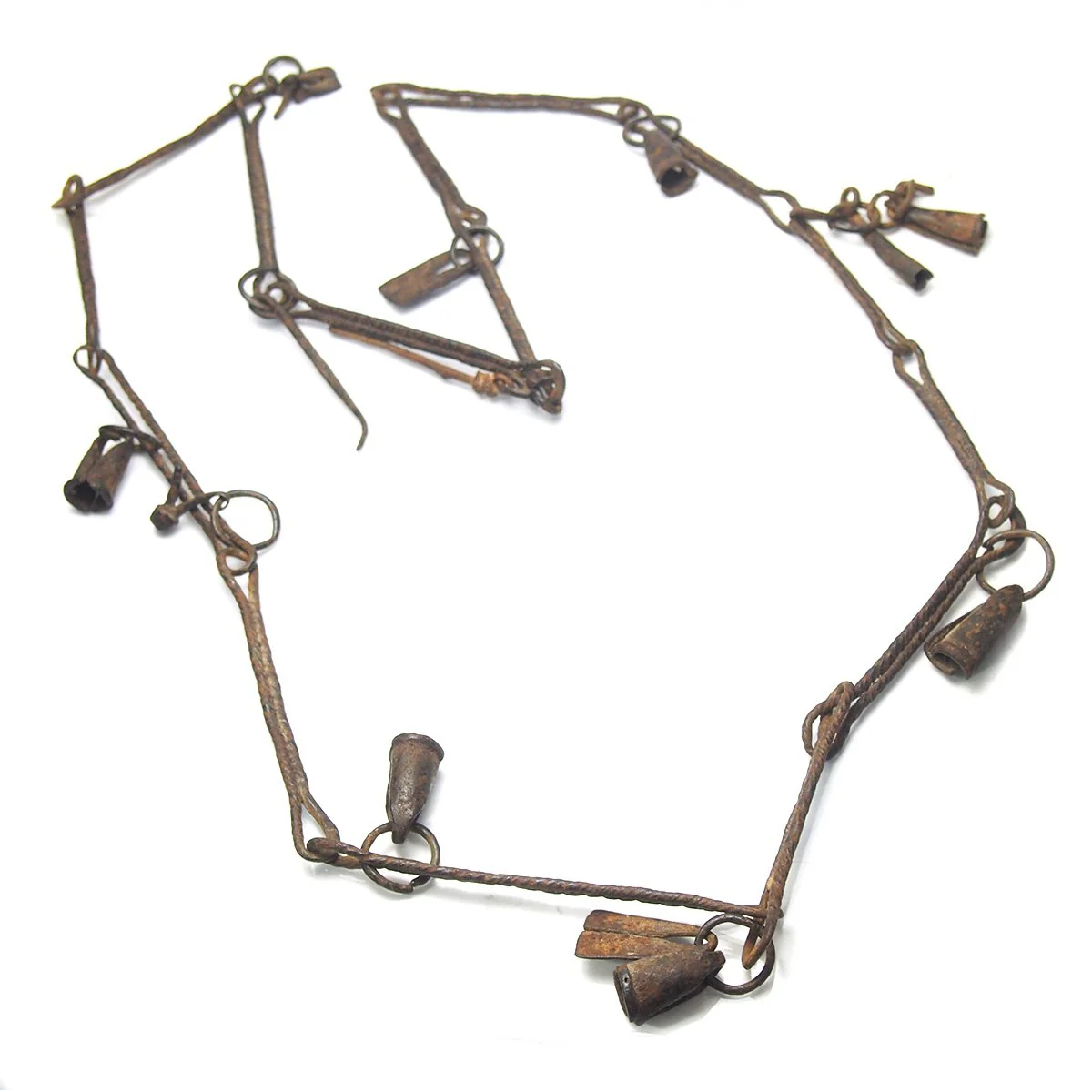 Dogon Blacksmith/ "Hogon" Antique Status Emblem Iron Necklaces A and B - Image 4