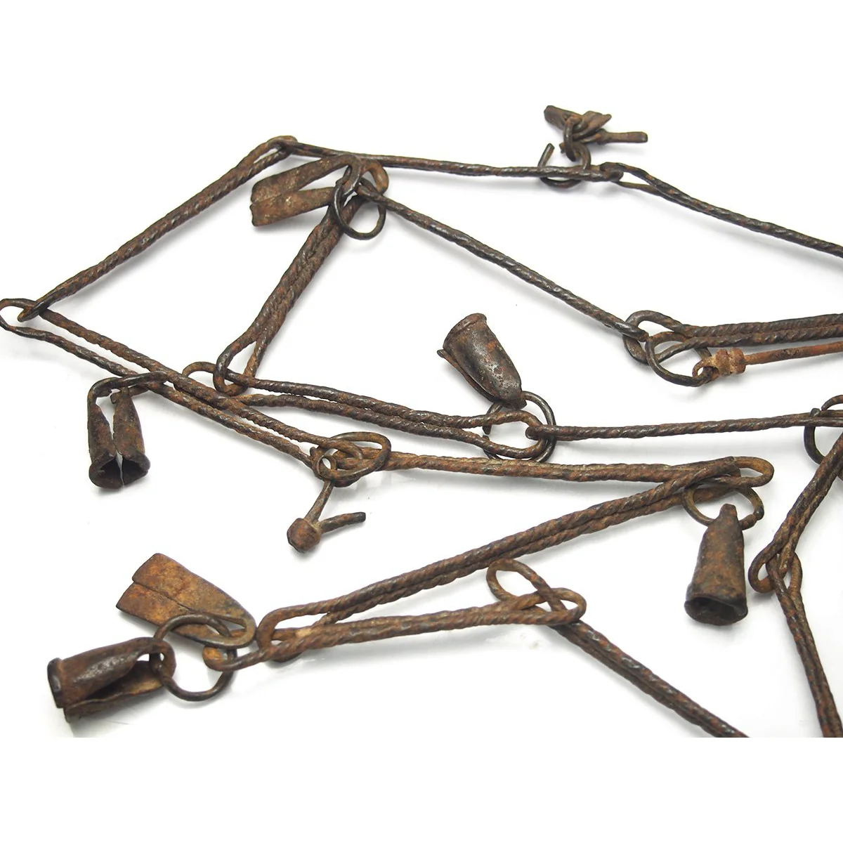 Dogon Blacksmith/ "Hogon" Antique Status Emblem Iron Necklaces A and B - Image 5