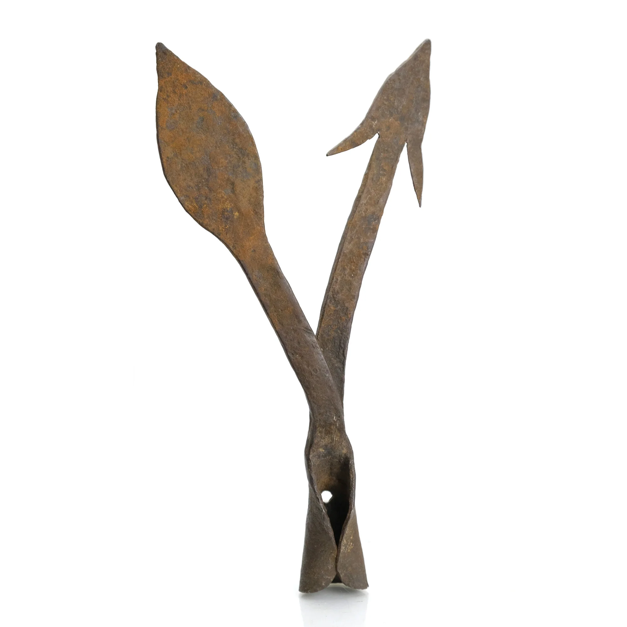 Yoruba Ochosi Double Arrow Ritual Iron Staff Finial, Nigeria #1 - Image 3