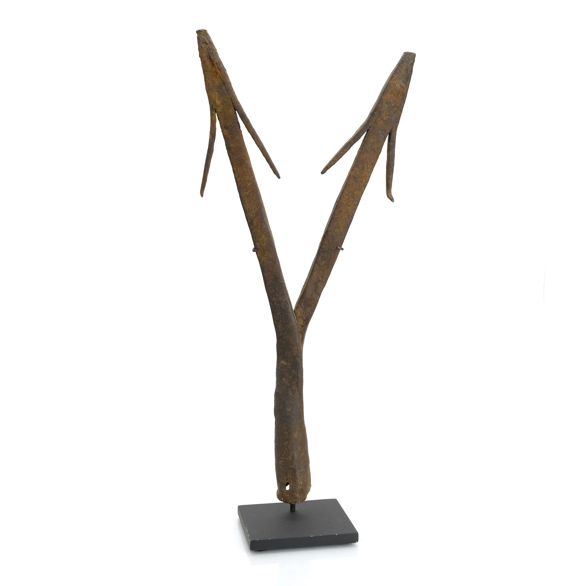 Yoruba Ochosi Double Arrow Ritual Iron Staff Finial, Nigeria #2 - Image 3