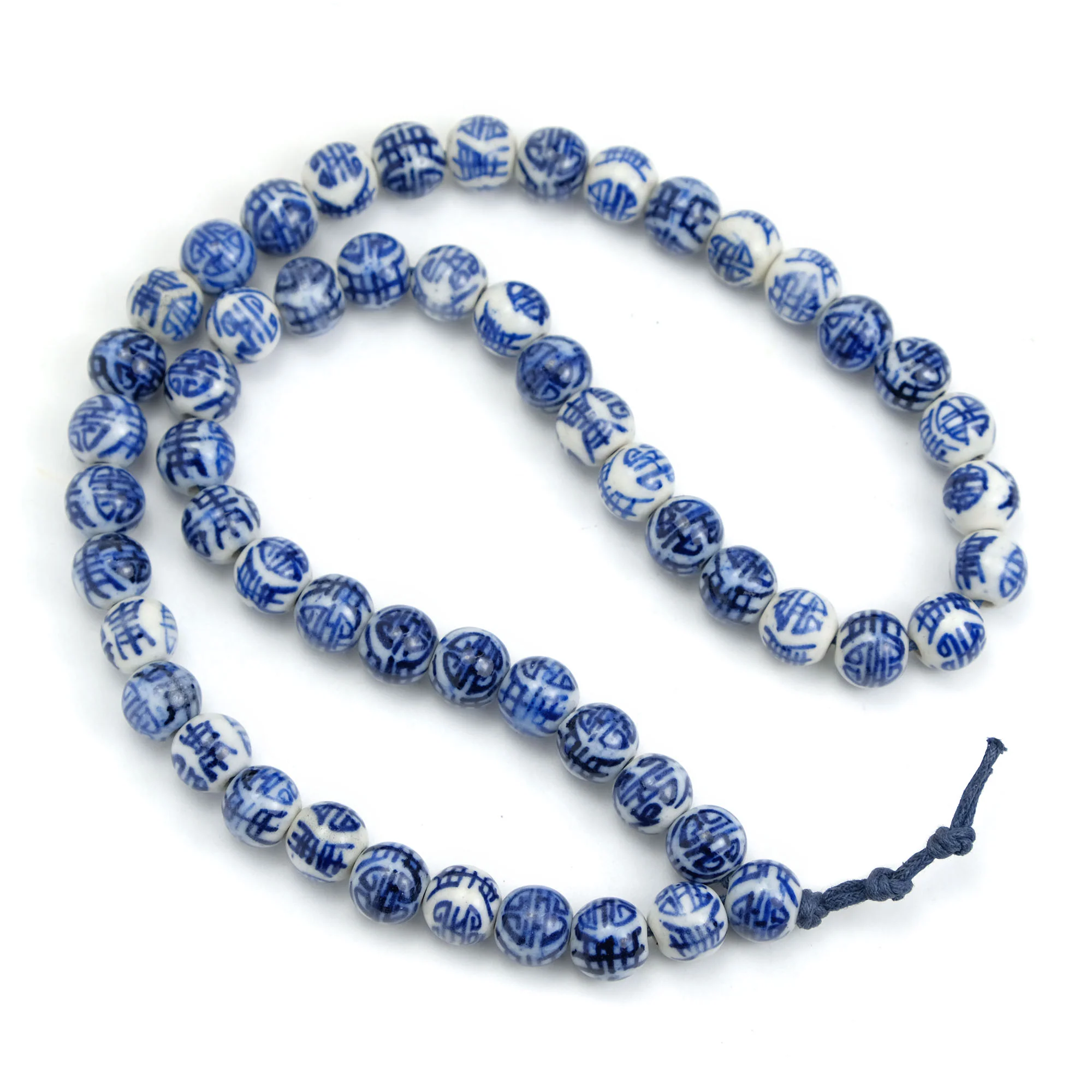 Double Happiness Half Mala 54 Beads 13mm - Image 2