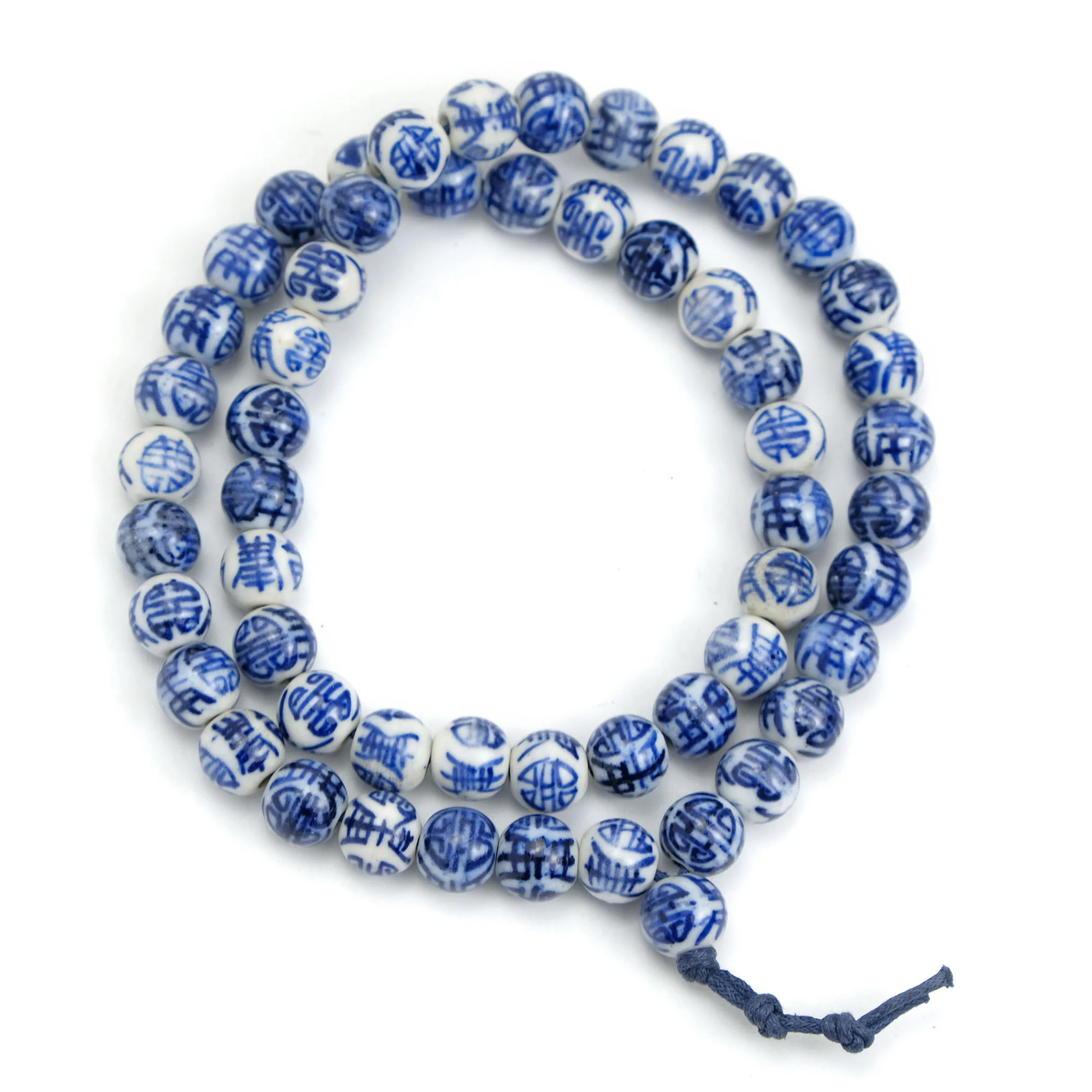 Double Happiness Half Mala 54 Beads 13mm - Image 3