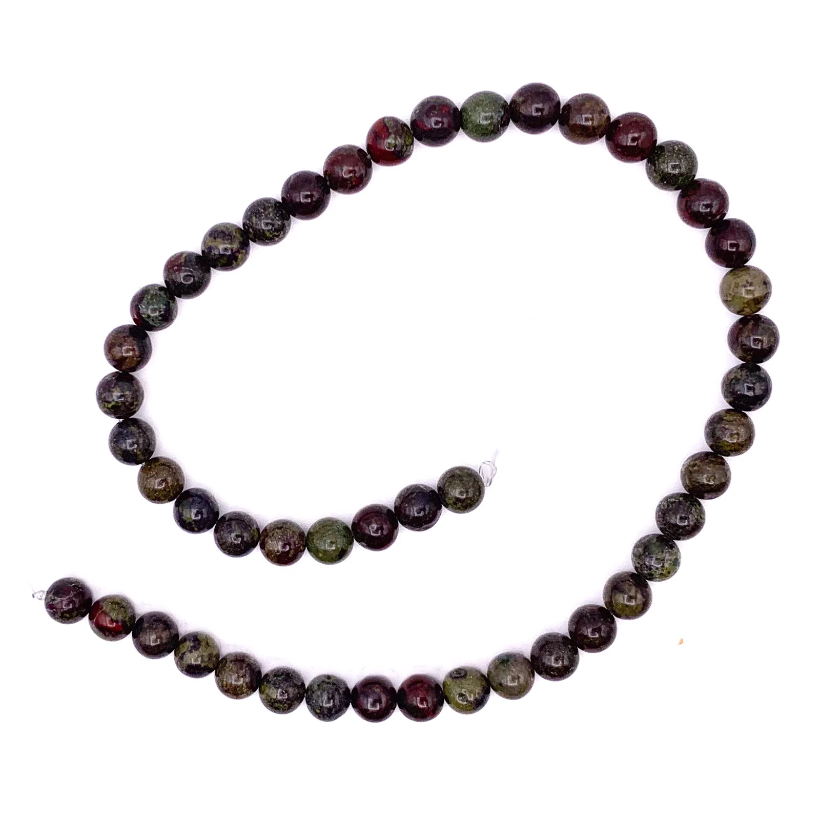 Dragon's Blood Jasper 8mm Smooth Rounds Bead Strand - Image 2