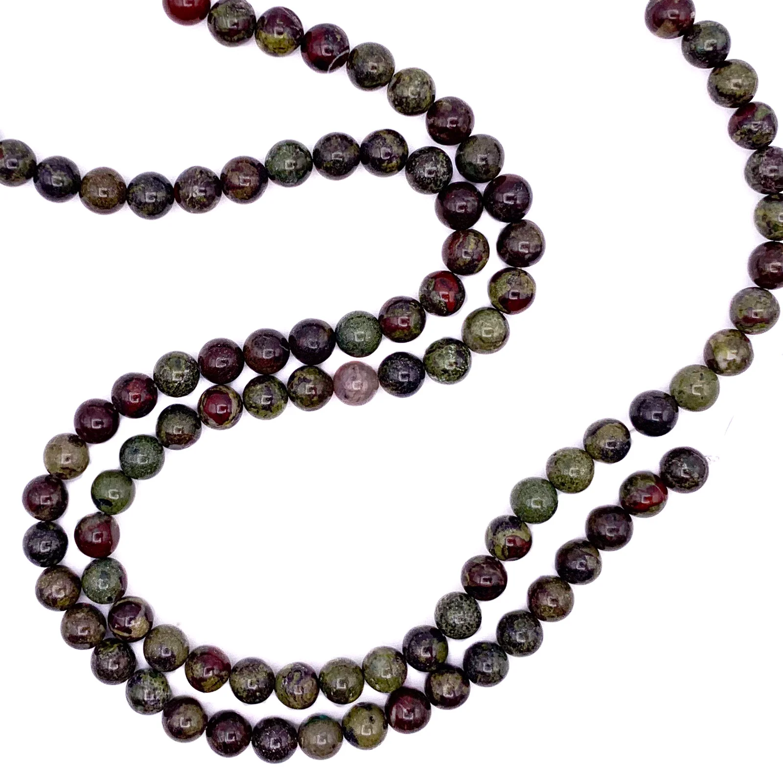 Dragon's Blood Jasper 8mm Smooth Rounds Bead Strand - Image 5