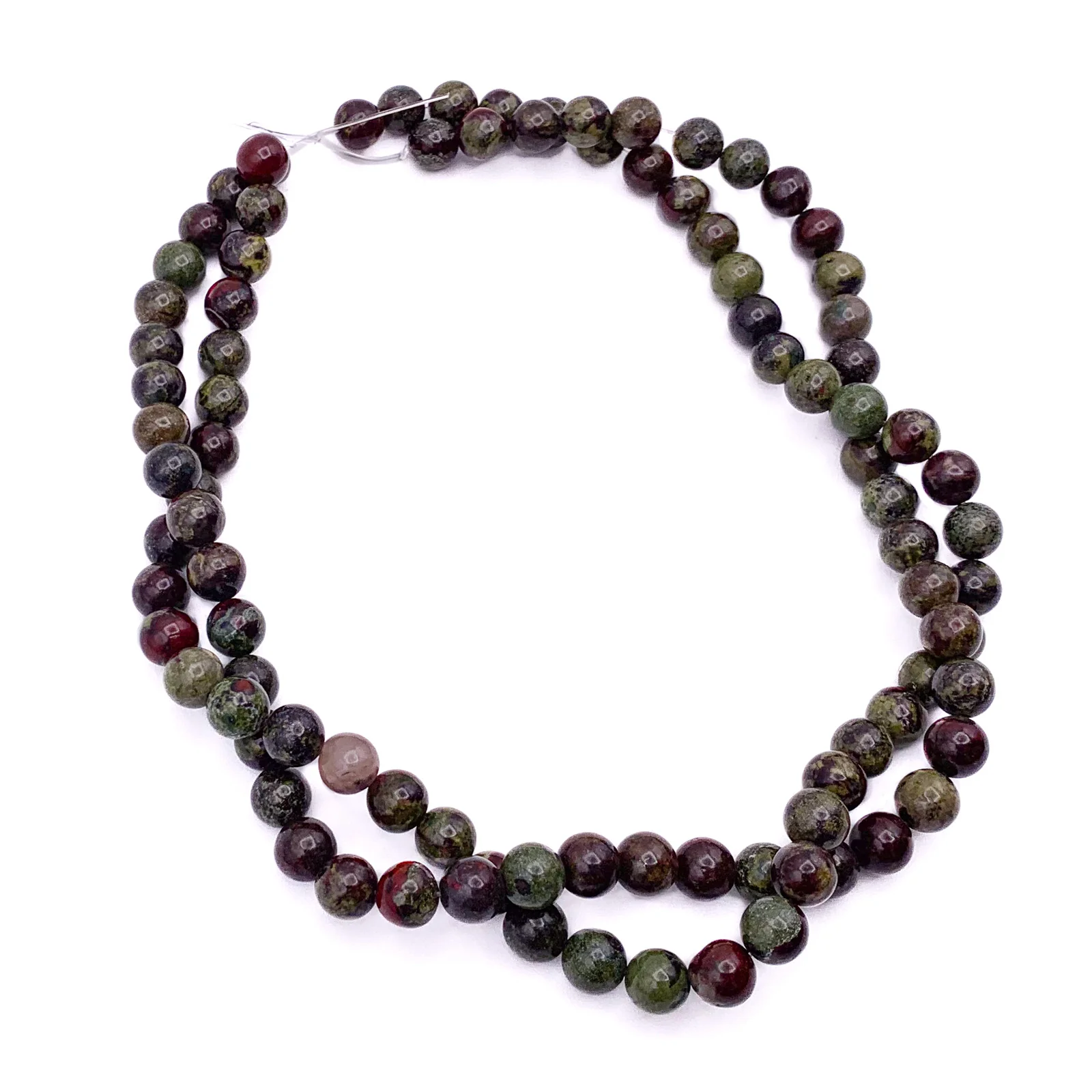 Dragon's Blood Jasper 8mm Smooth Rounds Bead Strand - Image 7
