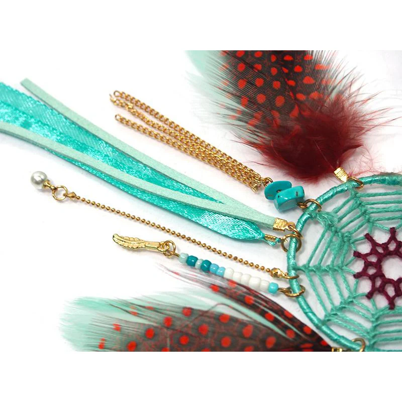 Dreamcatcher/Feather/Chain Earrings 2 - Image 2