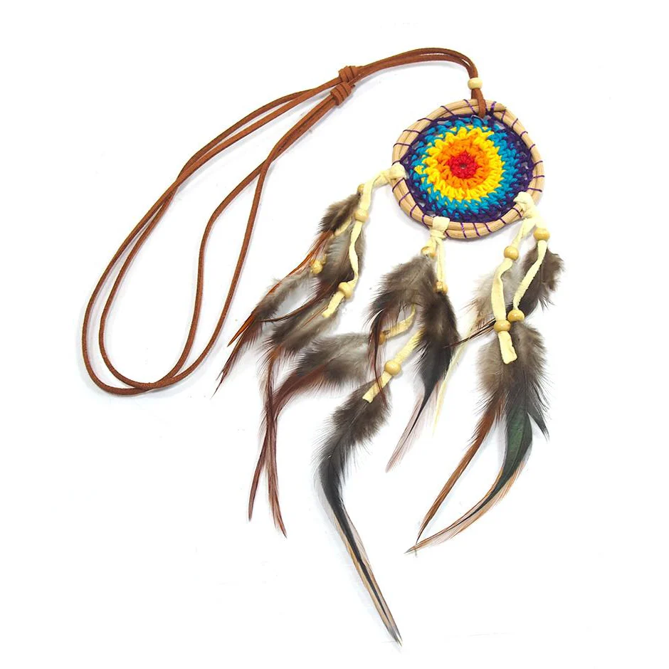 Dreamcatcher Necklace With Suede Cord 1 - Image 2