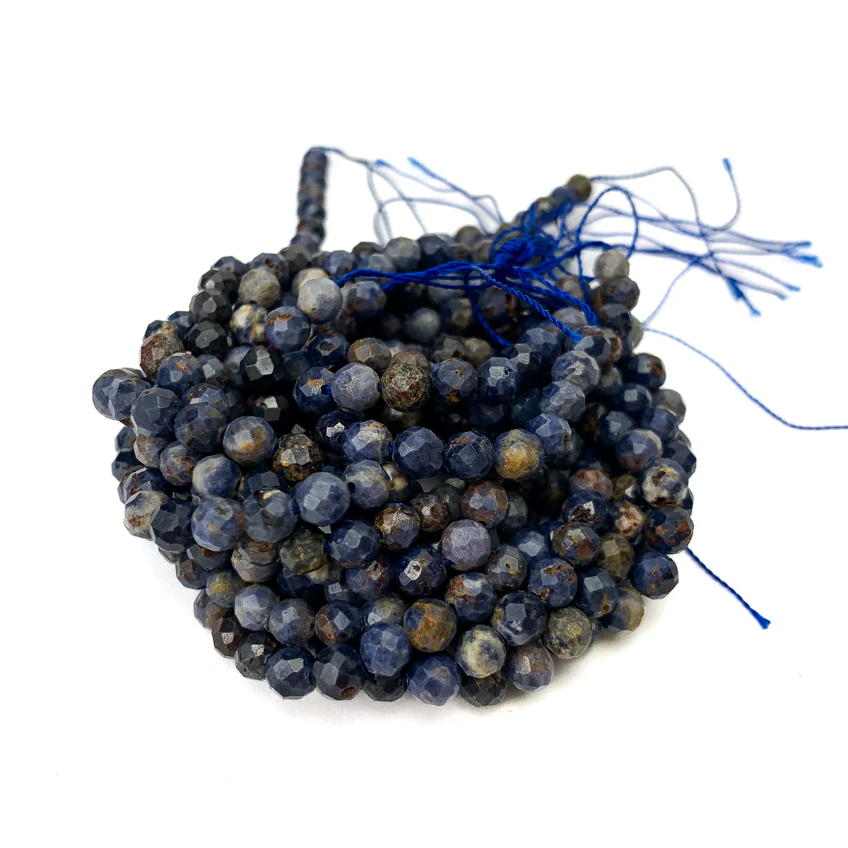 Dumortierite Sunset 4mm Faceted Rounds - Image 3