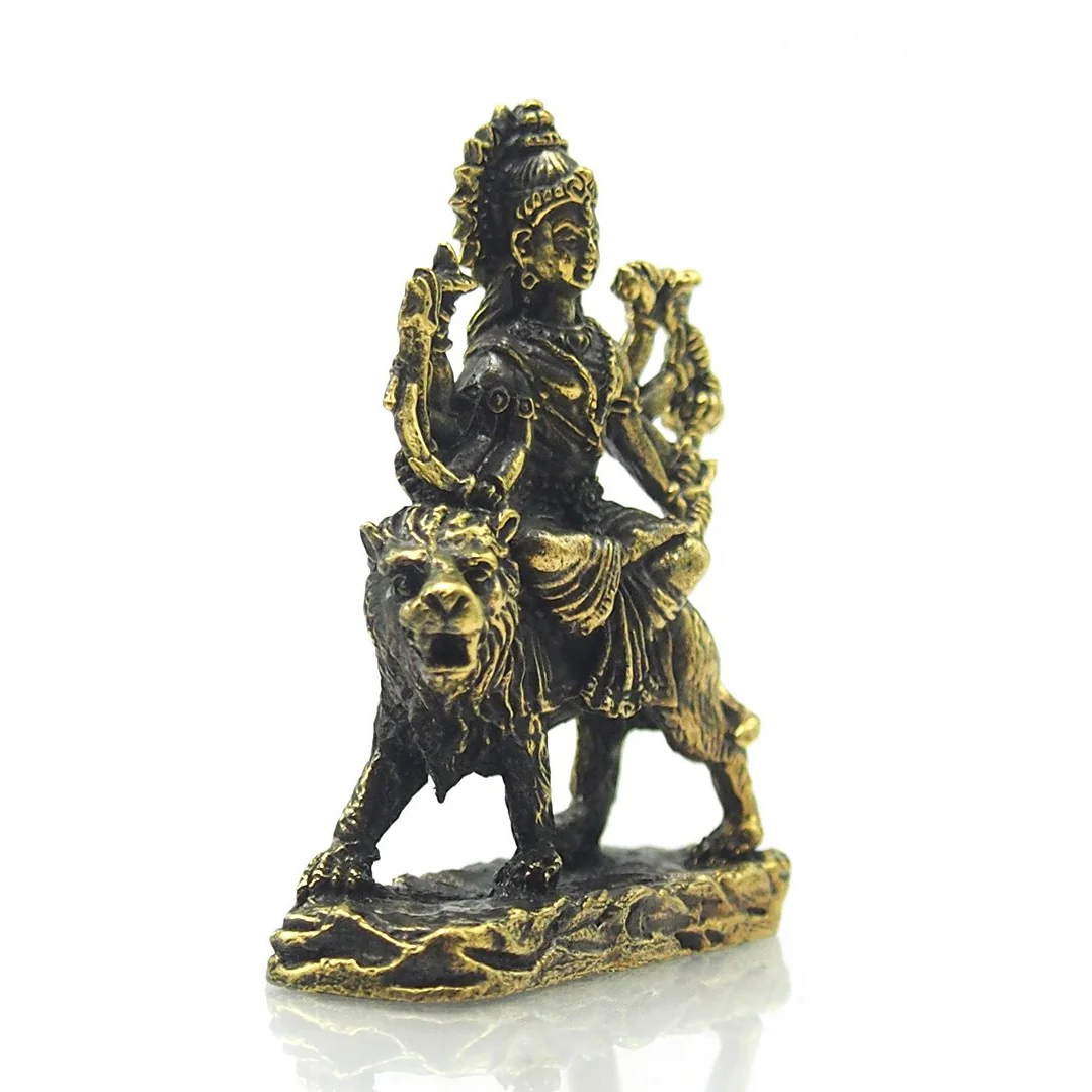 Durga Brass Statue - Image 2