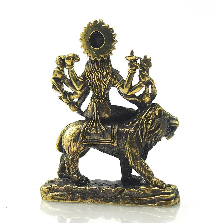 Durga Brass Statue - Image 3