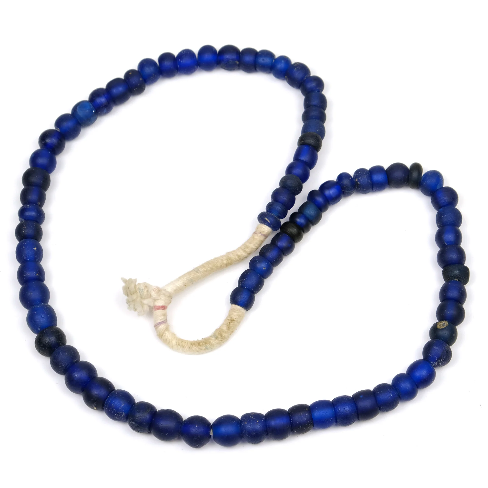 Dutch Cobalt Hand Wound Beads 18th-19th Century Dogon Heirloom Beads / Necklaces - Image 2