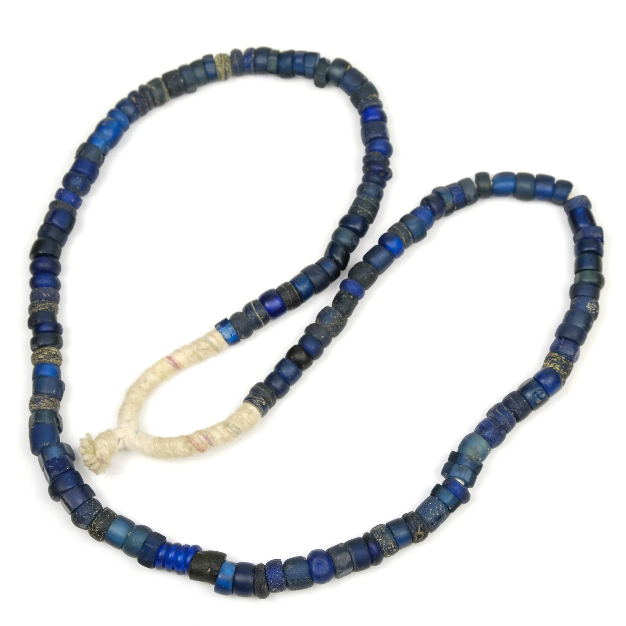 Dutch Cobalt Hand Wound Beads 18th-19th Century Dogon Heirloom Beads / Necklaces - Image 3