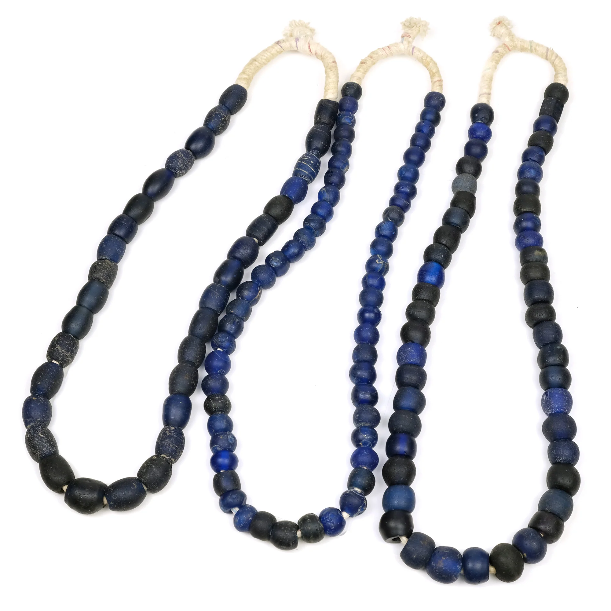 Dutch East India Company Cobalt Hand Wound 18th-19th Century Dogon Heirloom Beads / Necklaces - Image 3