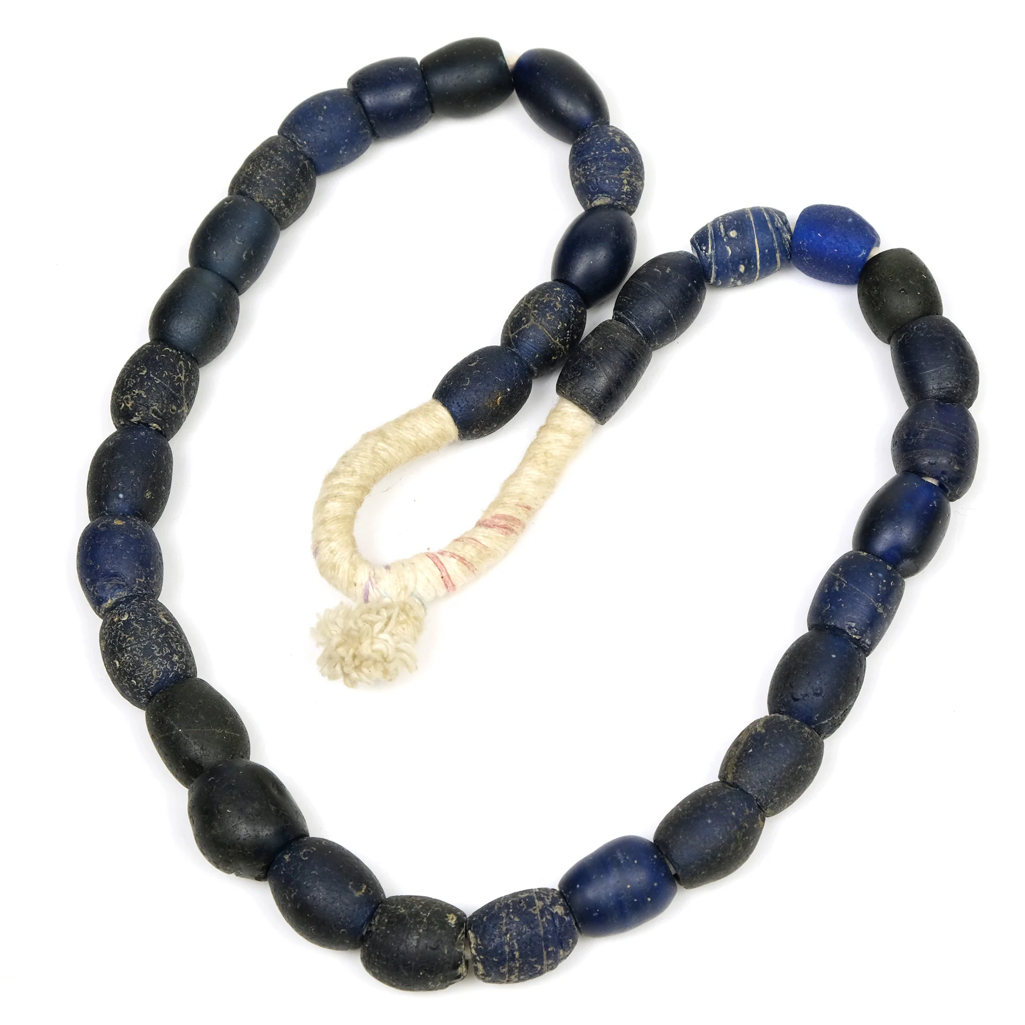 Dutch East India Company Cobalt Hand Wound 18th-19th Century Dogon Heirloom Beads / Necklaces - Image 4