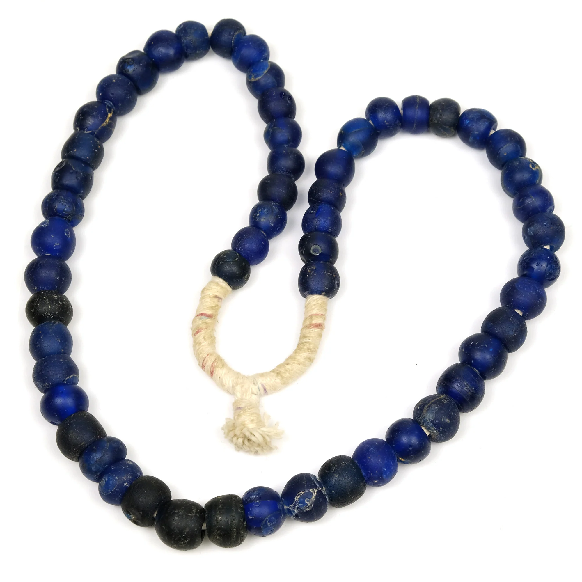 Dutch East India Company Cobalt Hand Wound 18th-19th Century Dogon Heirloom Beads / Necklaces - Image 5