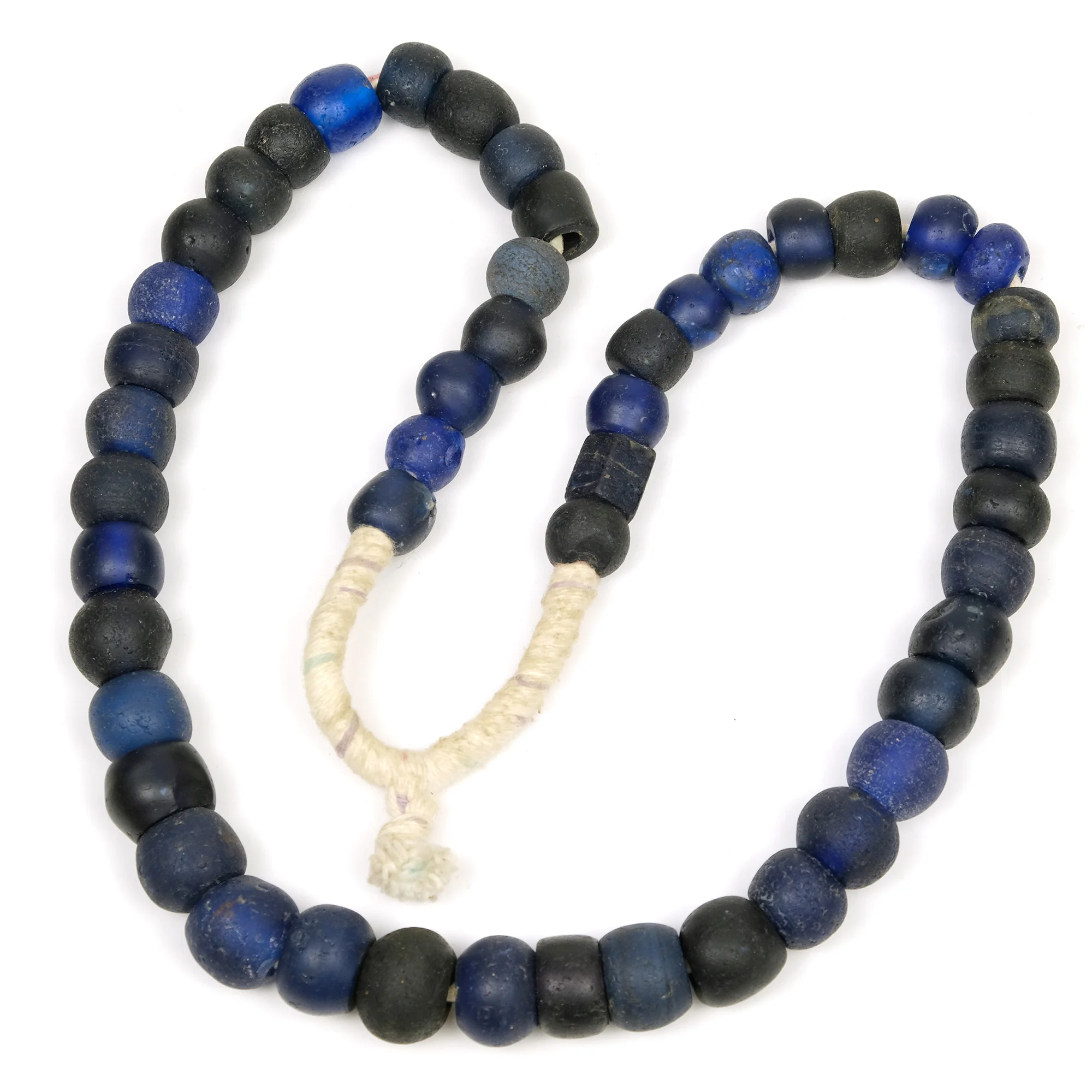 Dutch East India Company Cobalt Hand Wound 18th-19th Century Dogon Heirloom Beads / Necklaces - Image 6
