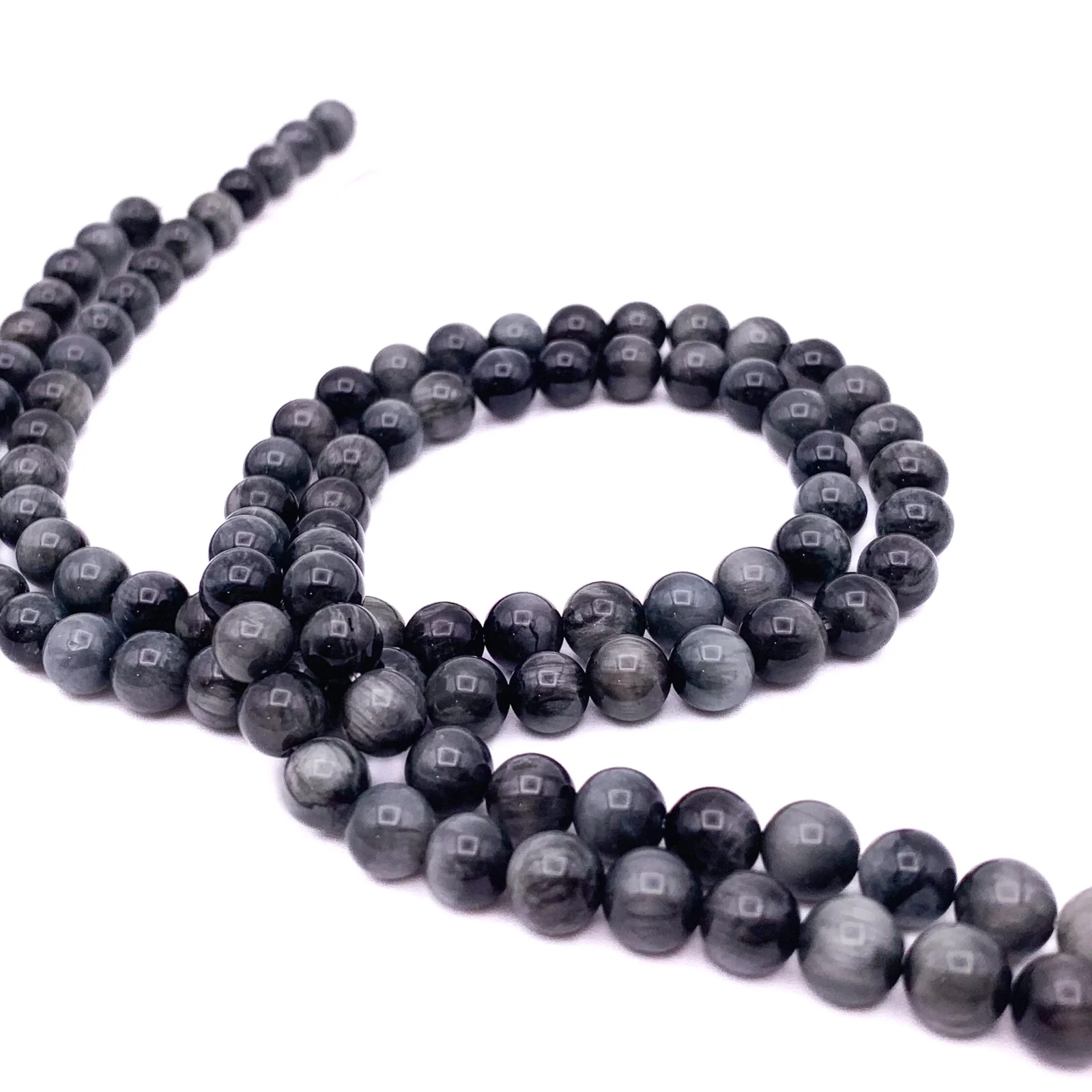 Eagle Eye 6.5mm Smooth Rounds Bead Strand - Image 4
