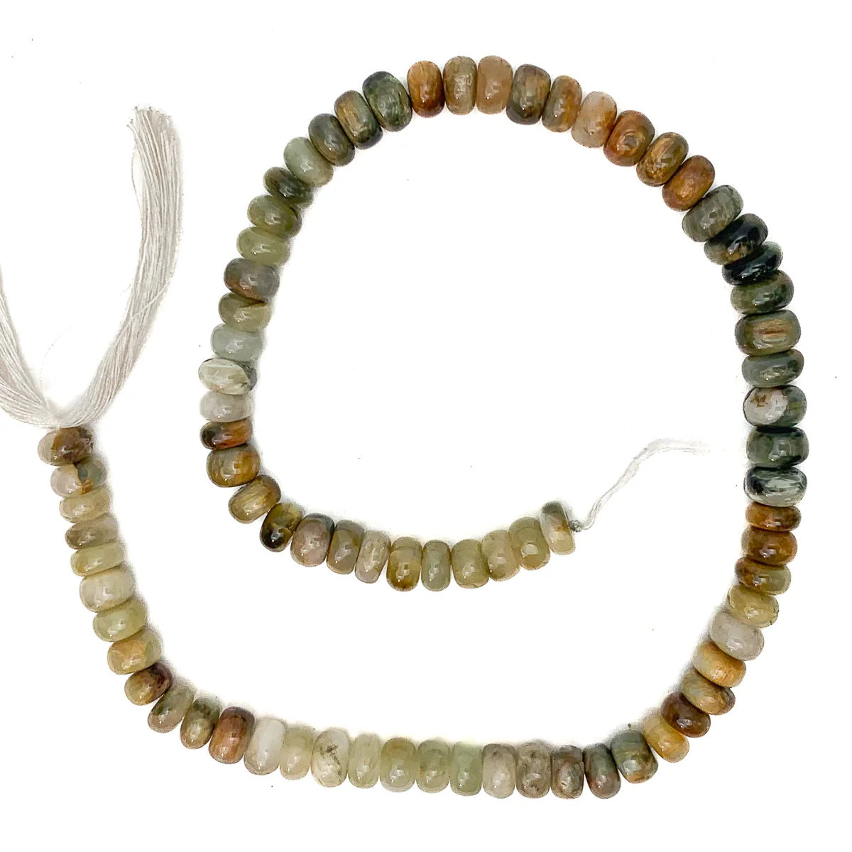 Eagle Eye Multi 8mm Smooth Rondelles Bead Strand - Image 2