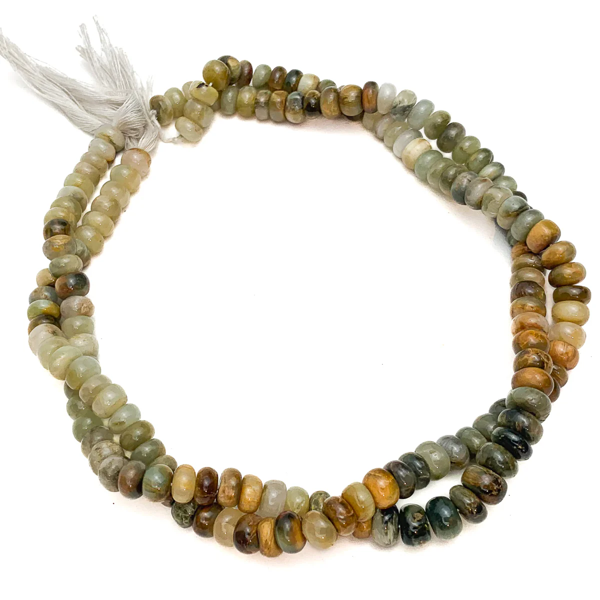 Eagle Eye Multi 8mm Smooth Rondelles Bead Strand - Image 4