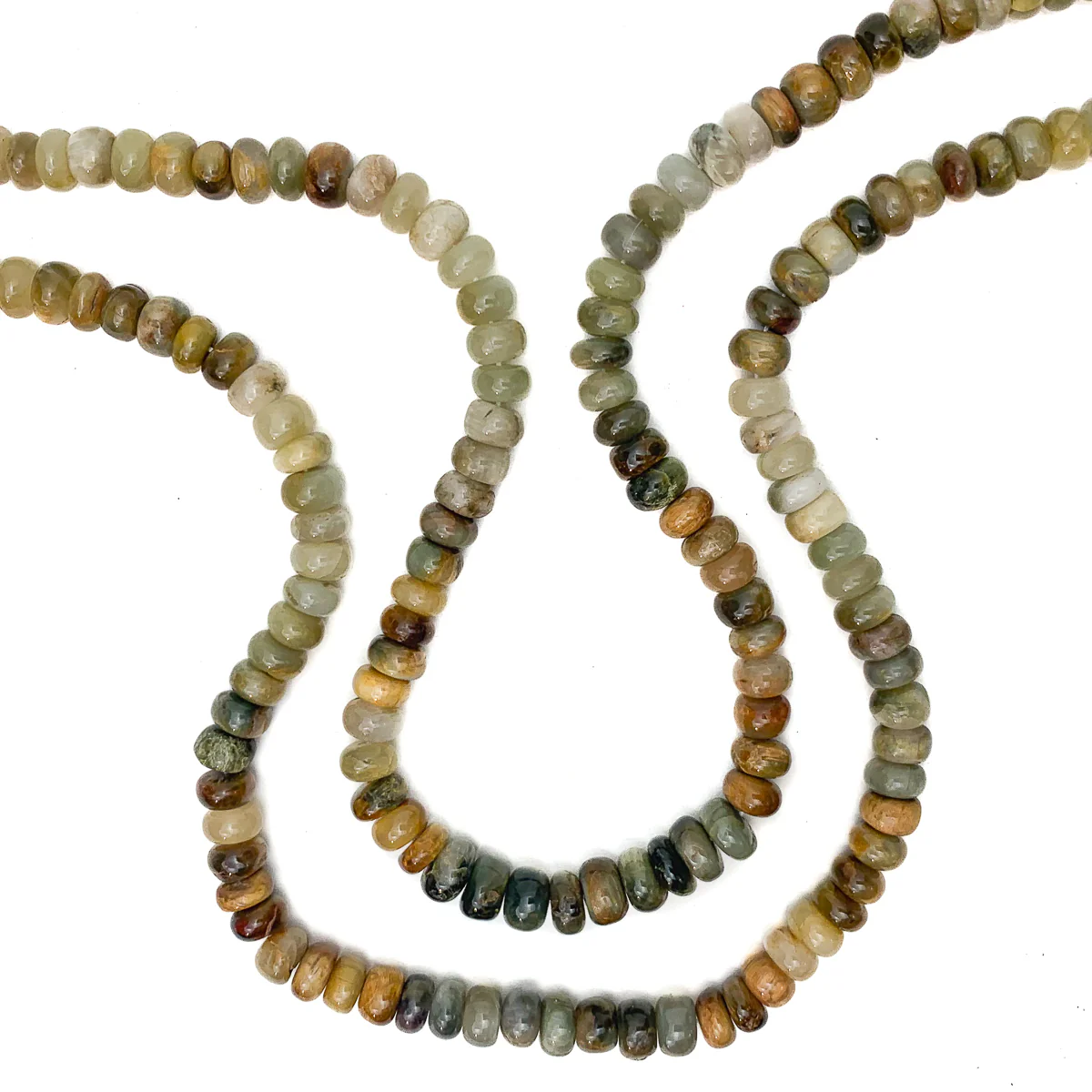 Eagle Eye Multi 8mm Smooth Rondelles Bead Strand - Image 7