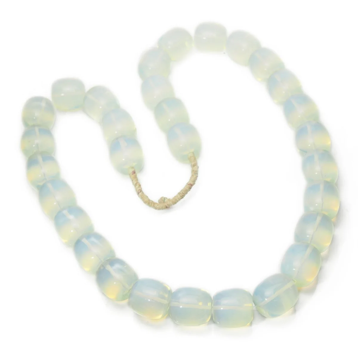 Early 20th Century Bohemian "Moon Glass" Opalescent Trade Bead Necklaces from Nigeria - Image 6