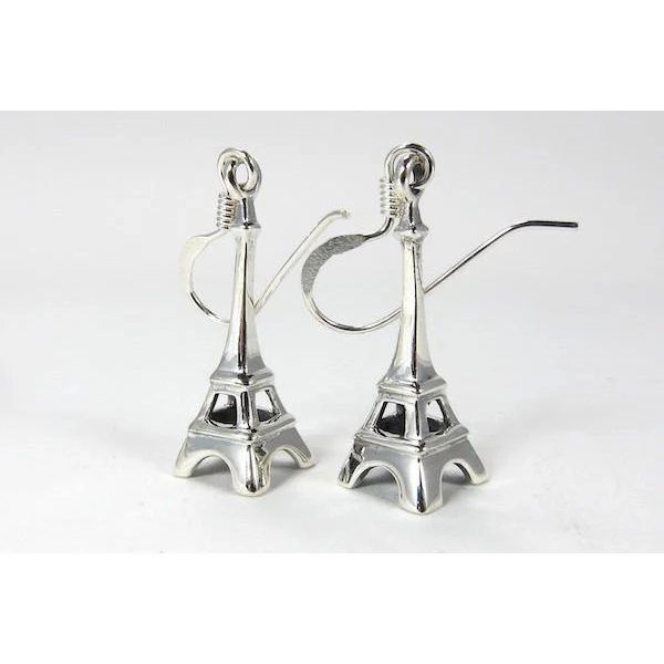 Eiffel Tower Sterling Silver Earrings - Image 2