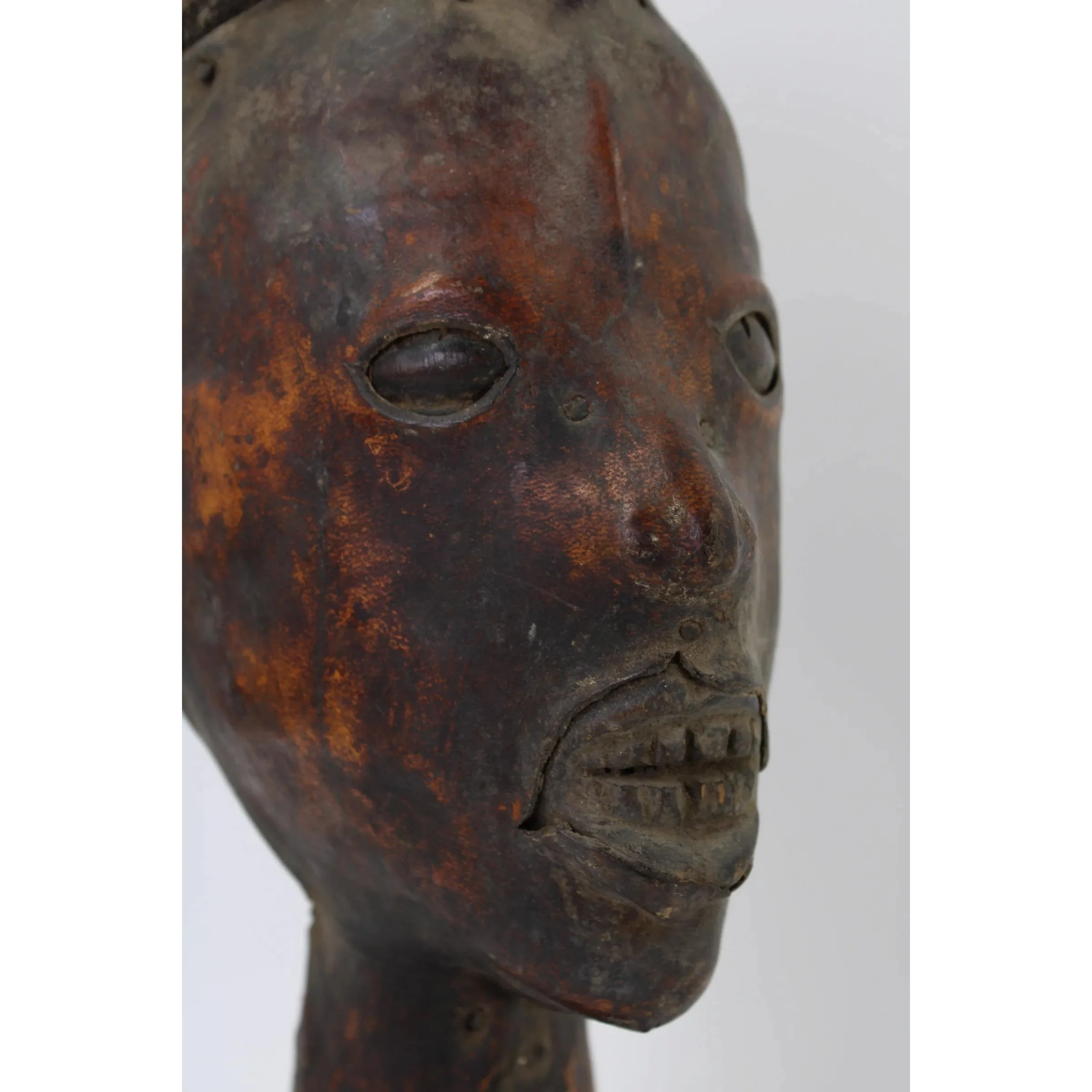 Ekoi Ejagham Hide Covered Headdress, Nigeria #973 - Image 5