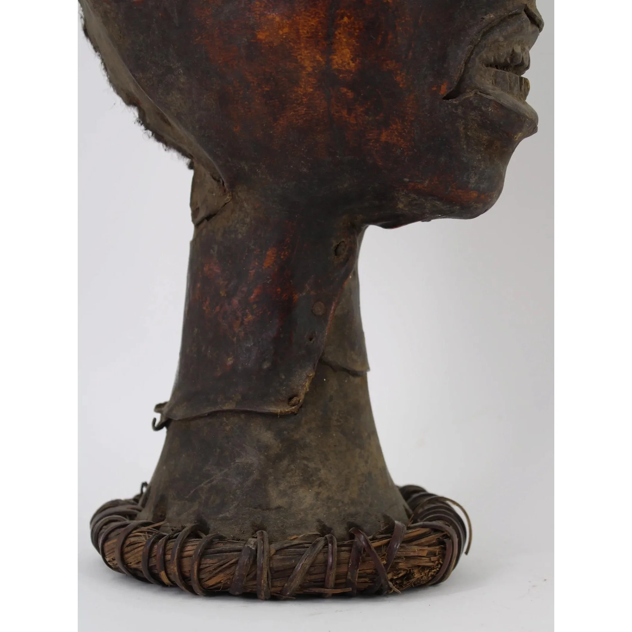 Ekoi Ejagham Hide Covered Headdress, Nigeria #973 - Image 6