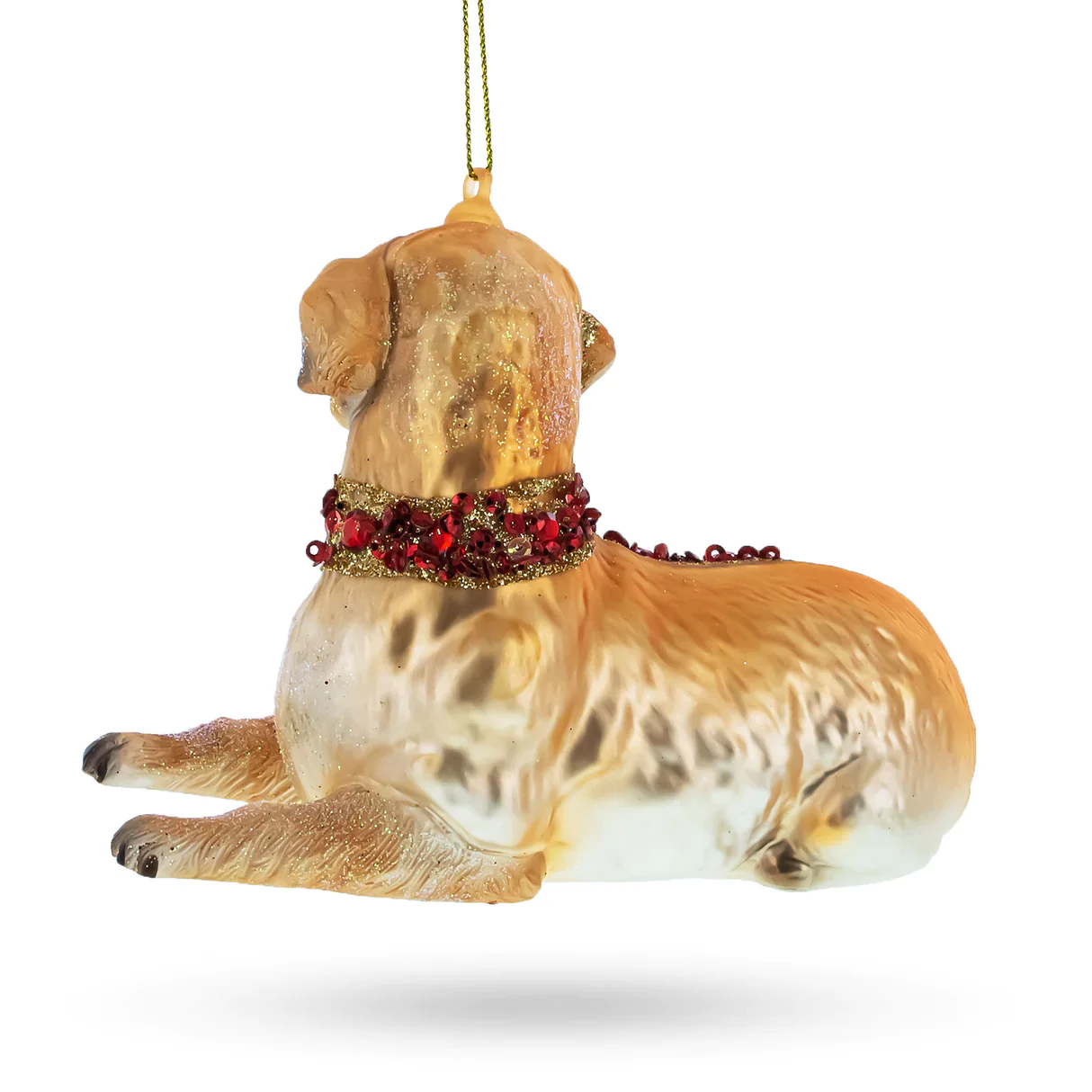 Dashing Golden Retriever with Jeweled Collar Ornament PS - Image 3