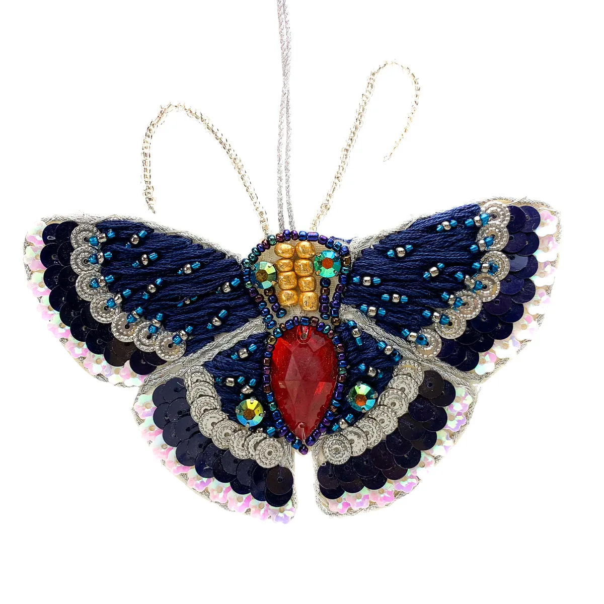 Embroidered & Beaded Butterfly Ornaments SOLD PER ONE PIECE - Image 3