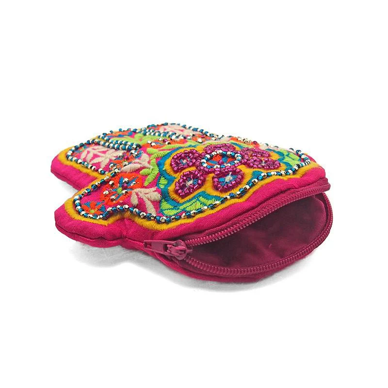 Embroidered Hamsa Coin Purse 1 - Image 3
