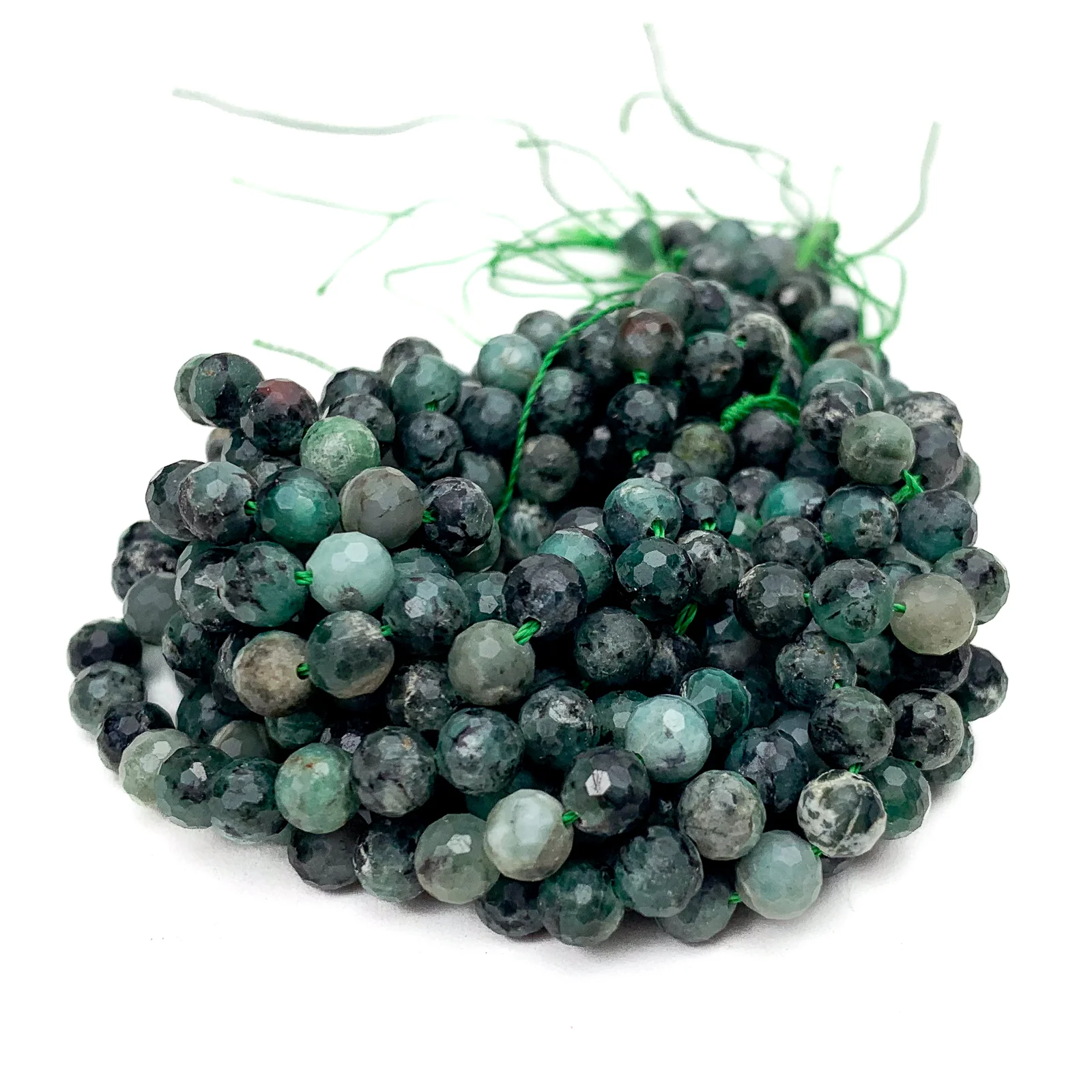 Emerald 6mm Faceted Rounds - Image 2
