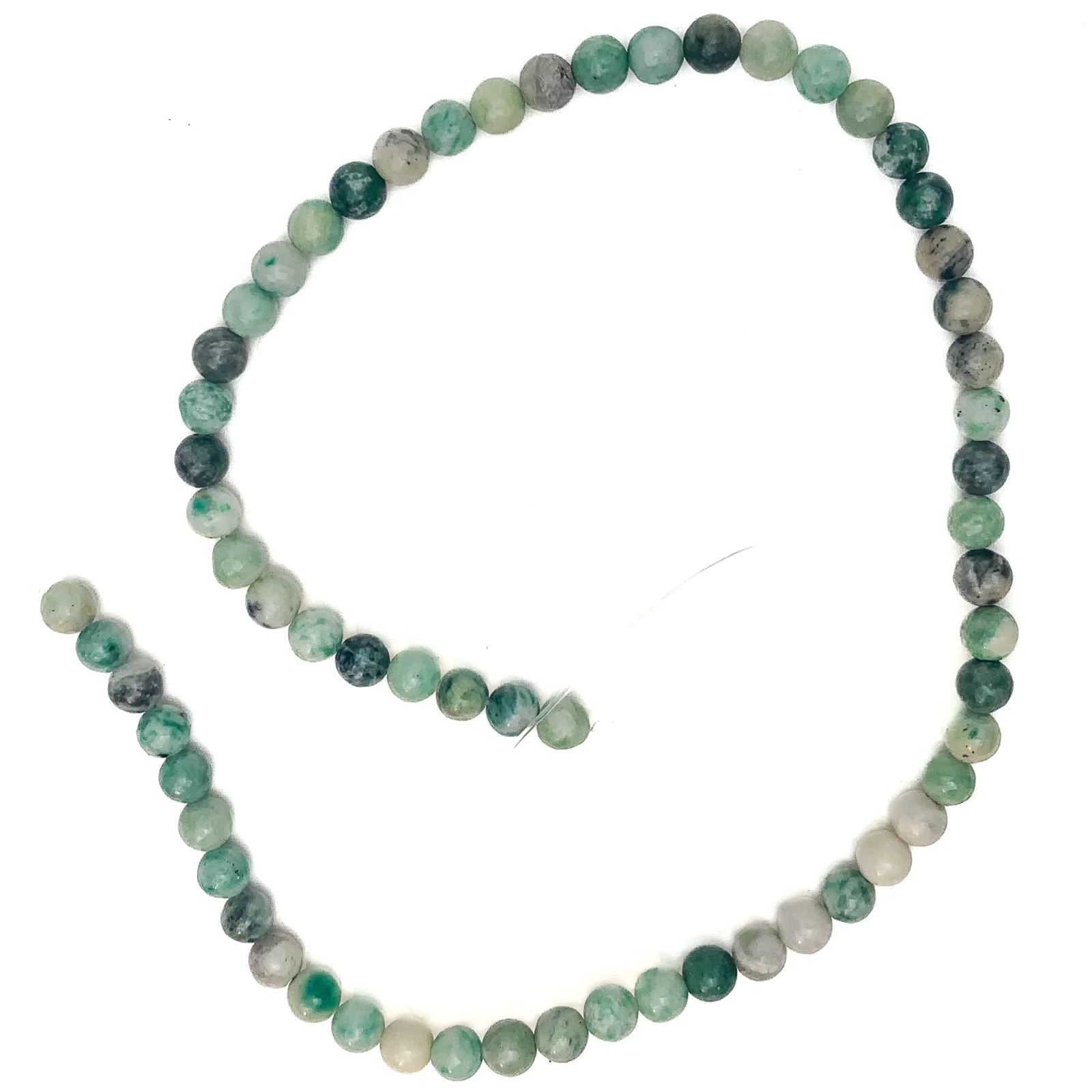 Emerald Afghan 6mm Smooth Rounds Bead Strand - Image 2