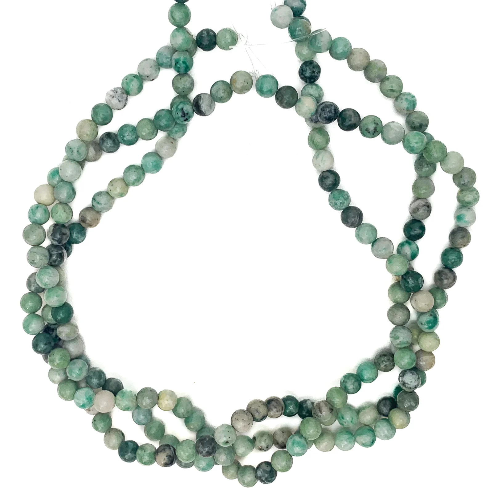 Emerald Afghan 6mm Smooth Rounds Bead Strand - Image 3