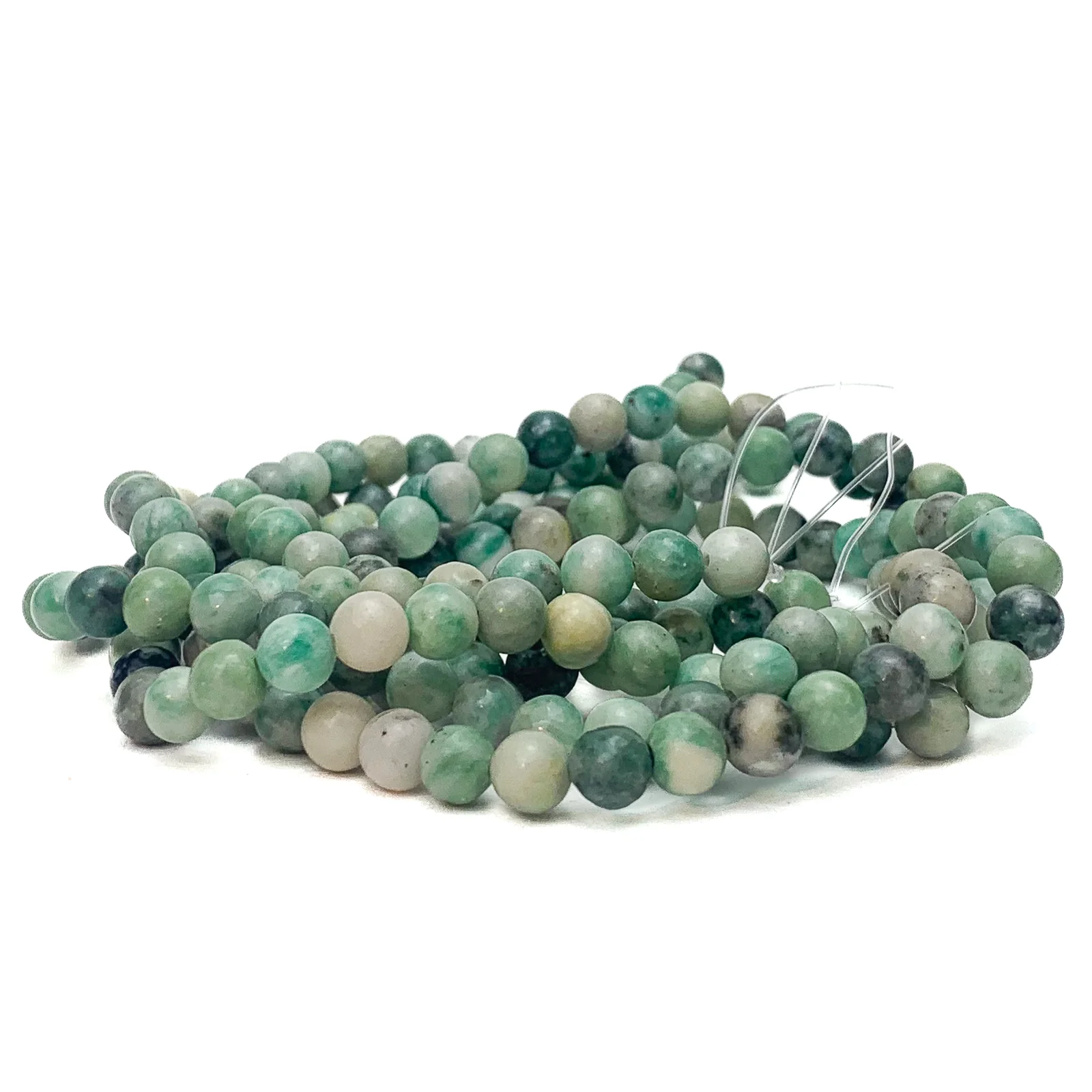 Emerald Afghan 6mm Smooth Rounds Bead Strand - Image 4