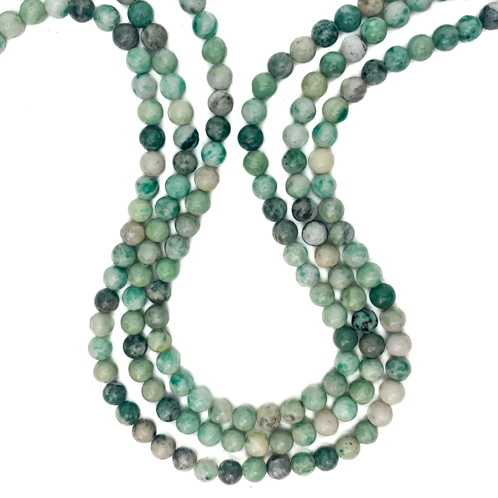 Emerald Afghan 6mm Smooth Rounds Bead Strand - Image 6