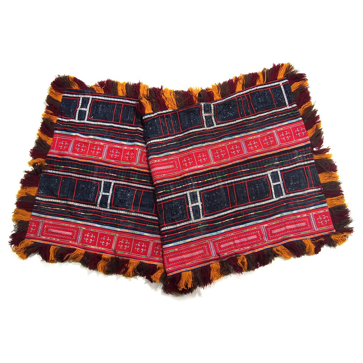 Ensemble 17: Karen Hilltribe Tasseled Heirloom Cloth with Shell Currency Antique Necklace From Mali, West Africa - Each Item Sold Separately - Image 8